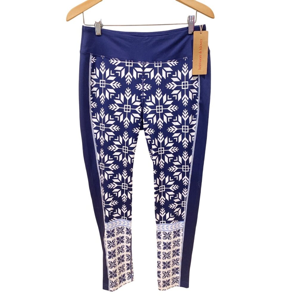 Krimson Klover Nordic Snowflake Legging Base Layer Bottom W's M Blue MSRP$120